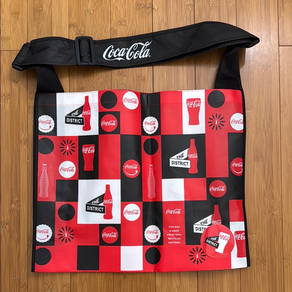 Coca Cola Red and Black Retro Messenger Bag